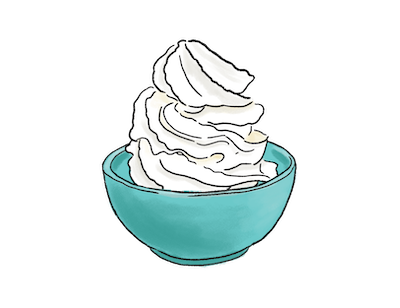 whip cream drawing